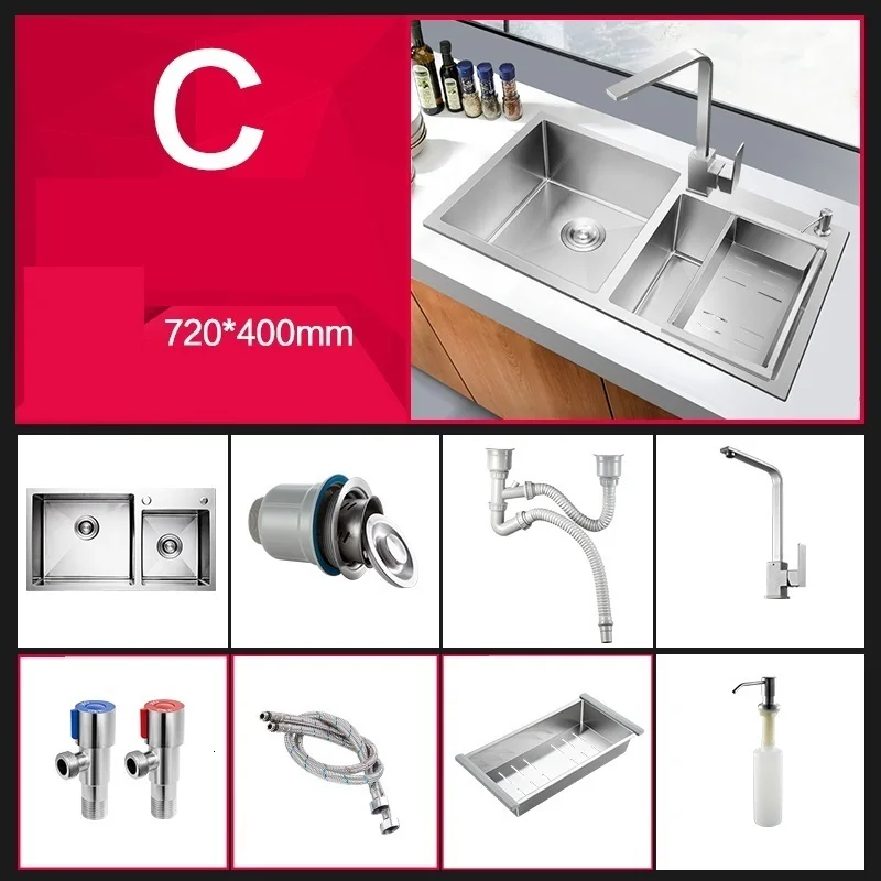 Acero Spoelbak Cuba Para Inox Evier Inoxidable Lavello Cucina Kitchen Lavabo Fregadero De Cocina Pia Cozinha Dishwash Sink | Обустройство