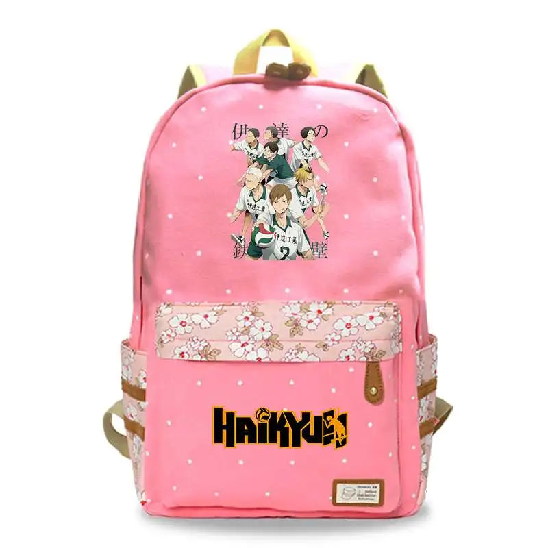 

Anime Haikyuu!!Women Trendy Backpack Cool Female School Bag College Book Lady Laptop Backpack Kawaii Fashion Student Bag Travel