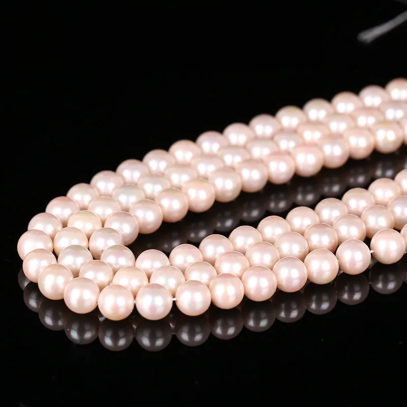 

Wholesale 3 Colors Natural Fresh Water Shell Simulated Pearl Beads For Jewelry Making DIY Bracelet Necklace 6/8/10/12 MM Strand