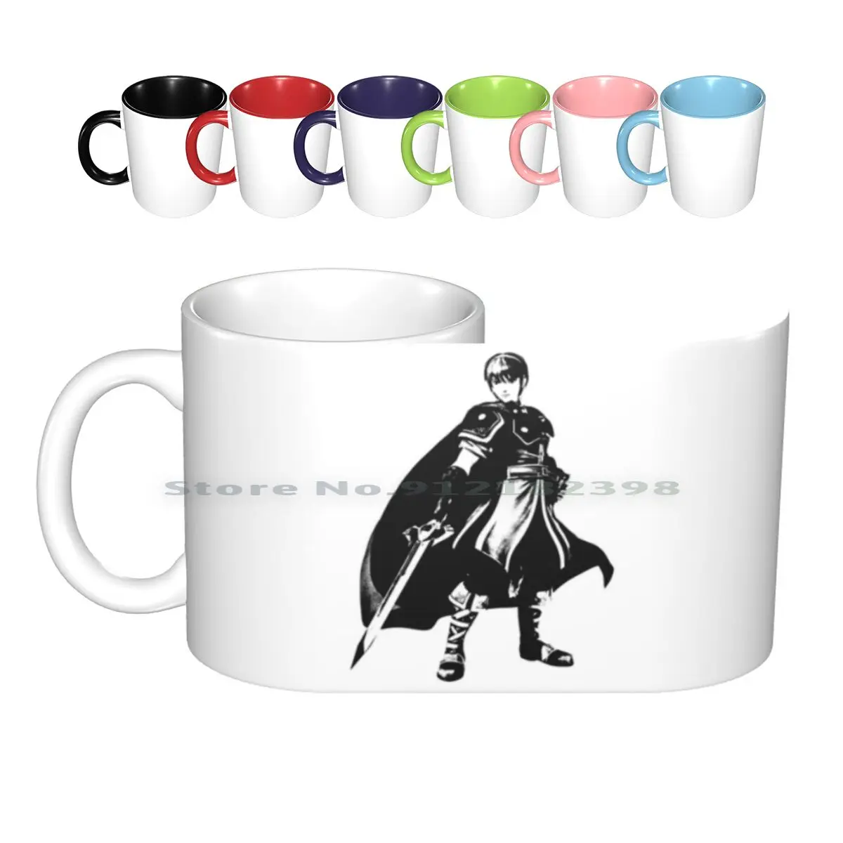 

Marth Super Smash Bros Ceramic Mugs Coffee Cups Milk Tea Mug Marth Super Smash Bros Melee Video Games Black White B W Red Play