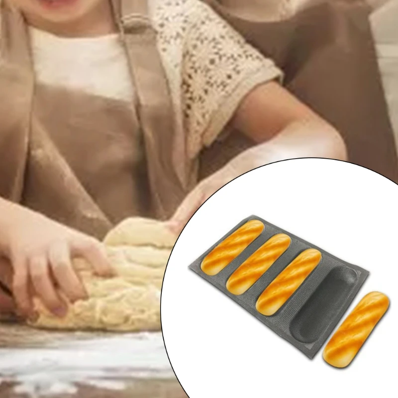 4 Waves Baking Pan Cake Toast Mold Tool Nonstick Perforated Tray Utensil Hot Dog Cooking Bakers Fiberglass T84F | Дом и сад