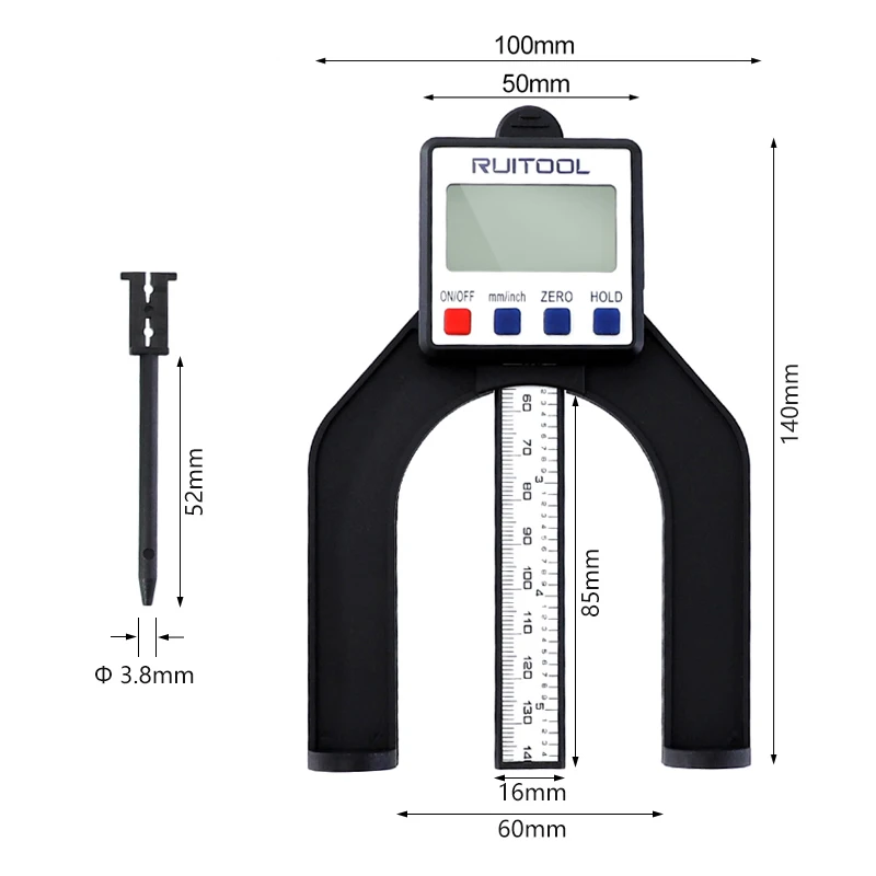 0-80 мм цифровой манометр для маршрутизатора таблицы Магнитный самостоящий датчик