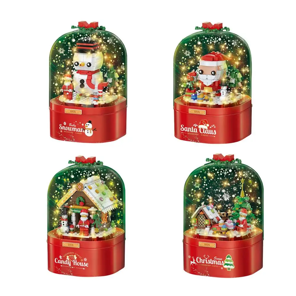 

Christmas Music Box Model Building Blocks Kit Education Innovative Music Box Building Bricks Toys For Children's Holiday Gifts