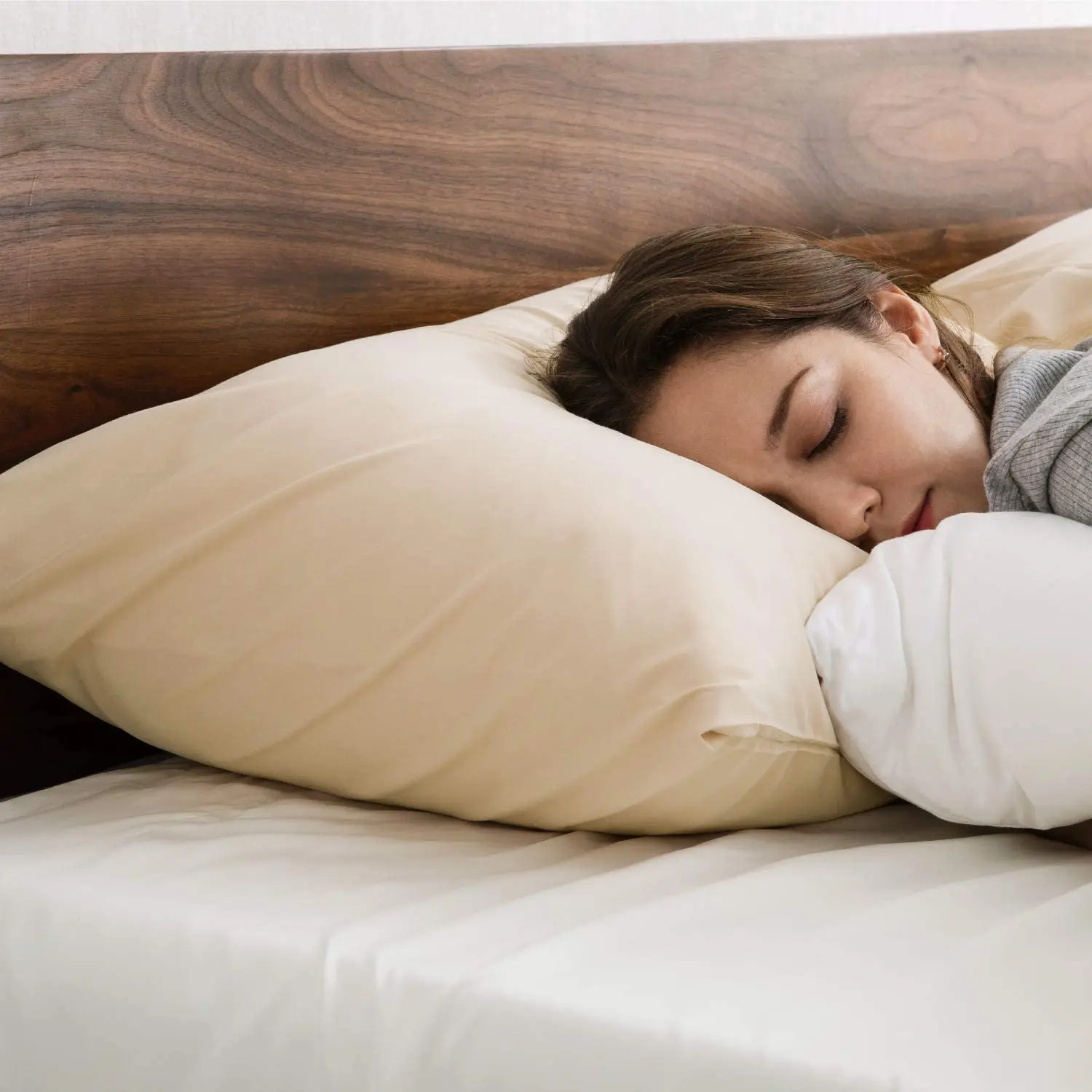 100% королевская стандартная атласная шелковая наволочка для подушки из