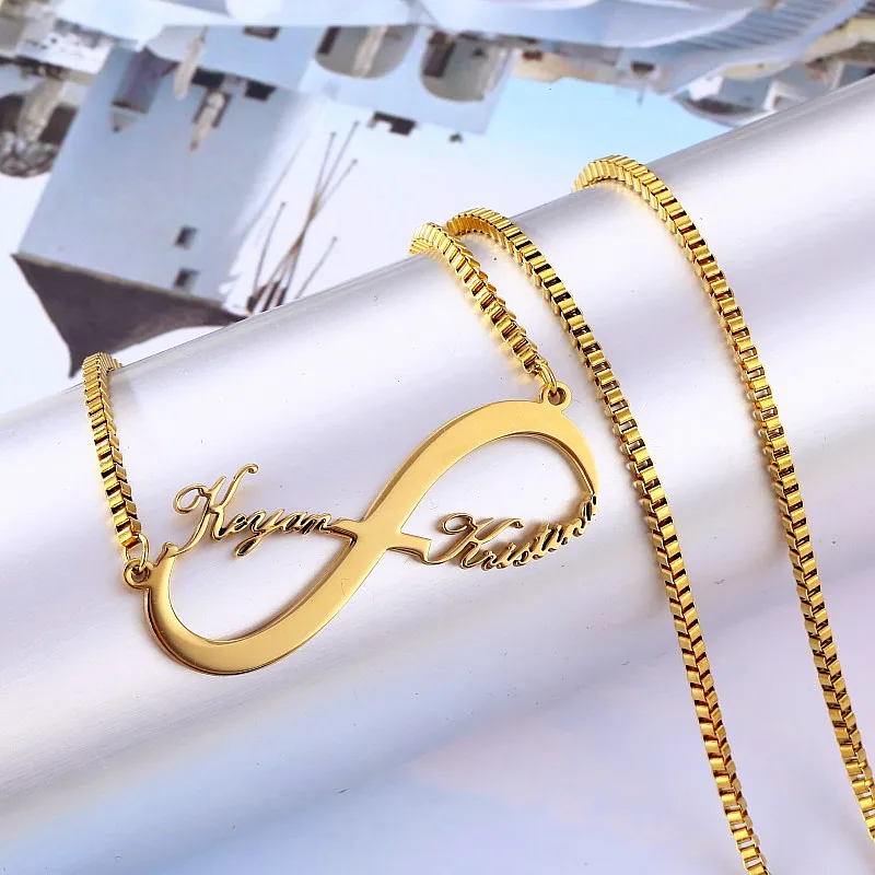 Ожерелье из нержавеющей стали с именем на заказ персонализированная