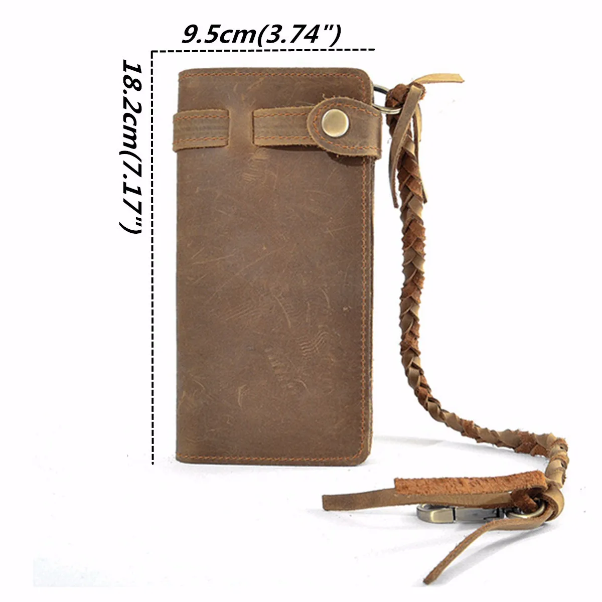 Мужской кошелек из воловьей кожи повседневный Кожаный Байкер водитель грузовика