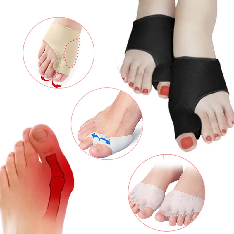 

2Pair Feet Care Big Toe Hallux Valgus Corrector Orthotics Bone Thumb Adjuster Correction Pedicure Socks Bunion Straightener