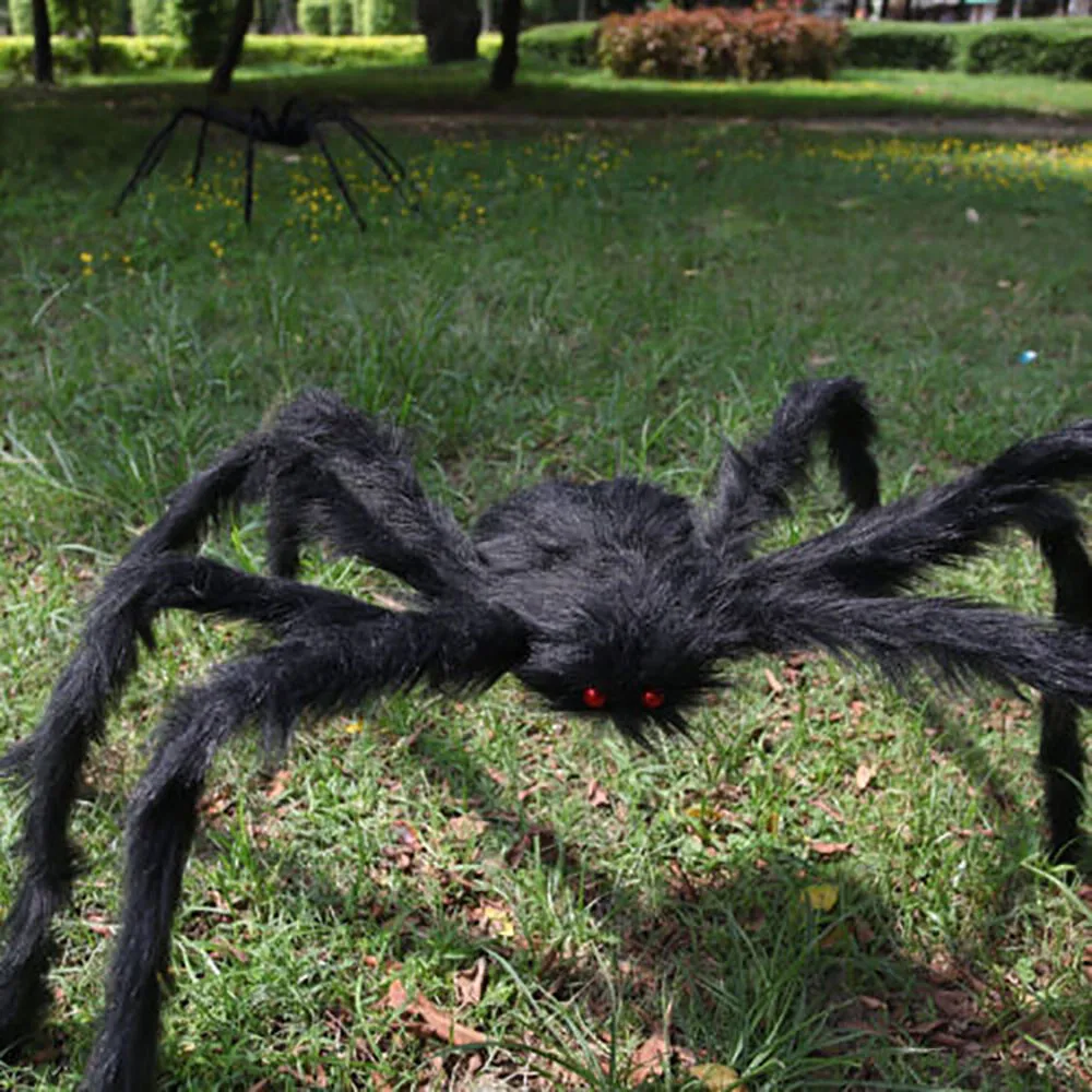 150cm Hairy Giant Spider Decoration Halloween Prop Haunted House Decor Holiday Decorations Party Decoration#GH | Дом и сад