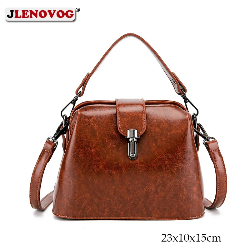 Женская кожаная сумка Doctoc черная коричневая красная винтажная через плечо