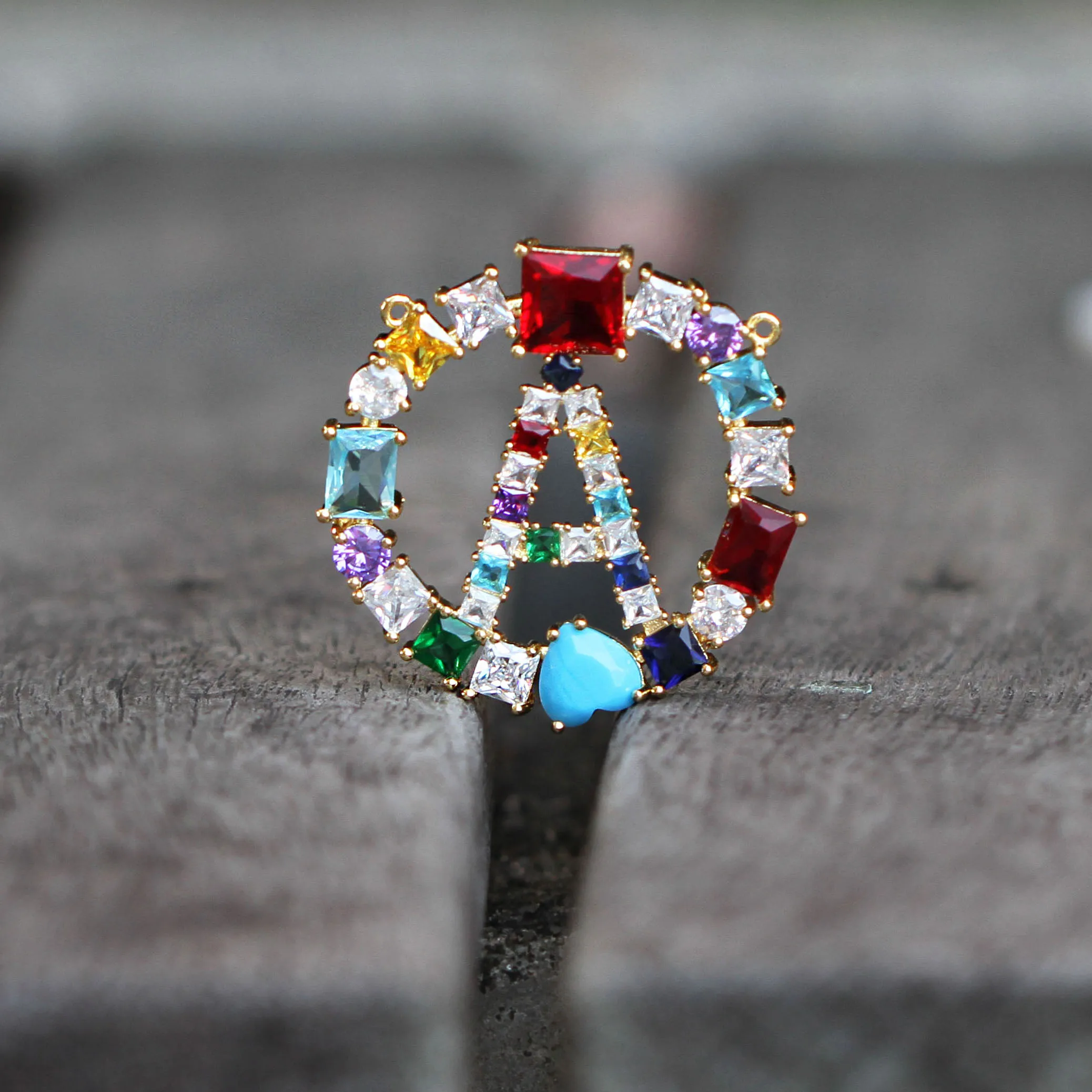 Цепочка с подвеской в виде букв искусственным Цирконом|Ожерелья подвеской| |