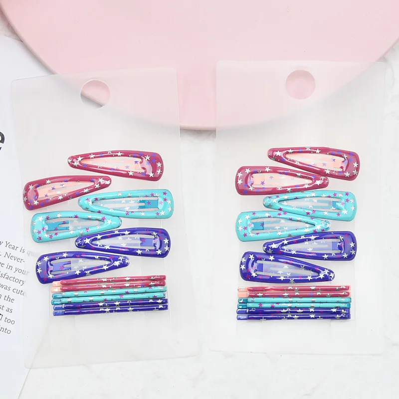 Милые заколки для волос с принтом звезды модные аксессуары бутиковая заколка