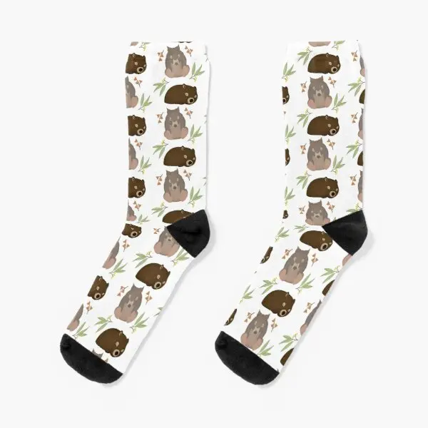 

Sleepy Wombats Crew Socks Winter Cute Breathable Comfortable Sports Mens Autumn Funny Women Best Unisex Short Pattern Cotton