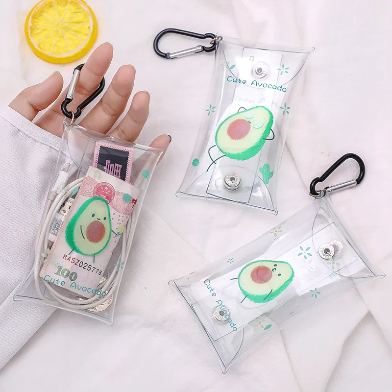 Мультяшные кошельки для ключей мини кошелек из ПВХ монет модный прозрачный