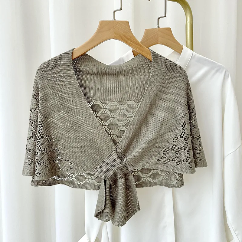 

Spring and Autumn Small Shawl Female Sunscreen Decoration Genera Air Conditioning Room Neck Protection Scarf Shawl