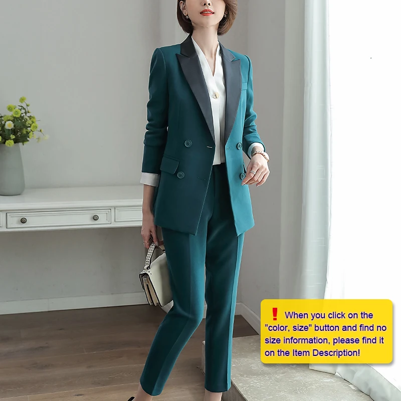 Lenshin/комплект из 2 предметов Деловой костюм с контрастным воротником и брюками