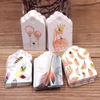 Бирка в форме гребешка, 5x3 см, 100, белая бирка для свадебных конфет, подарочных бирок, украшение с узором из перьев, бирка для вечерние