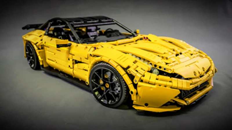 

Новый Legoins строительный блок технологии MOC-41271 Ferrarinsing F12 пульт дистанционного управления Супер спортивный автомобиль Ассамблеи Игрушка для ...