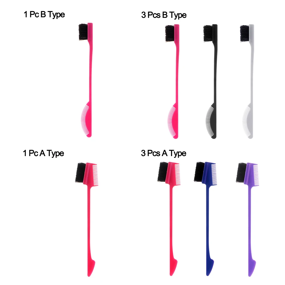 Двусторонняя щетка для волос кисти бровей уход за волосами гель укладки расческа