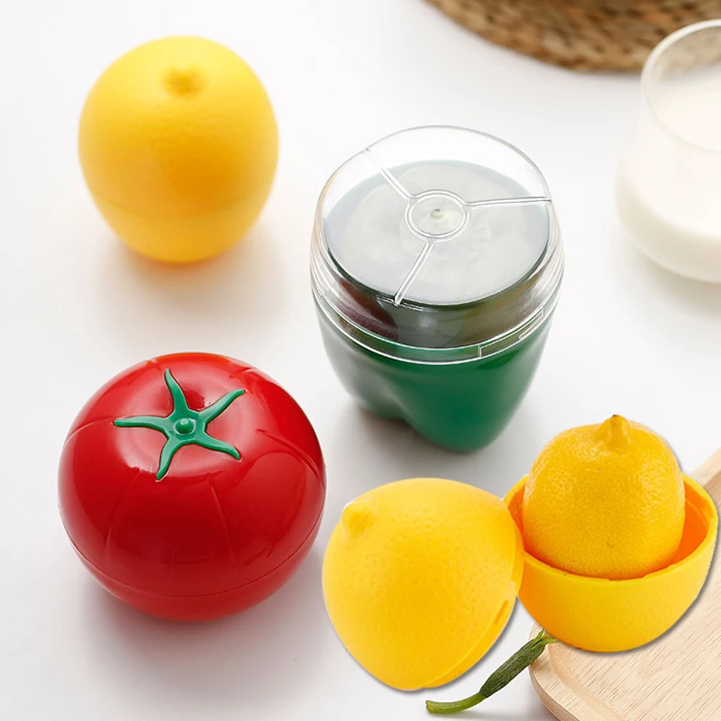 Кухня Творческий пищевой пластиковый контейнер Овощной лимон Форма Лук Чеснок