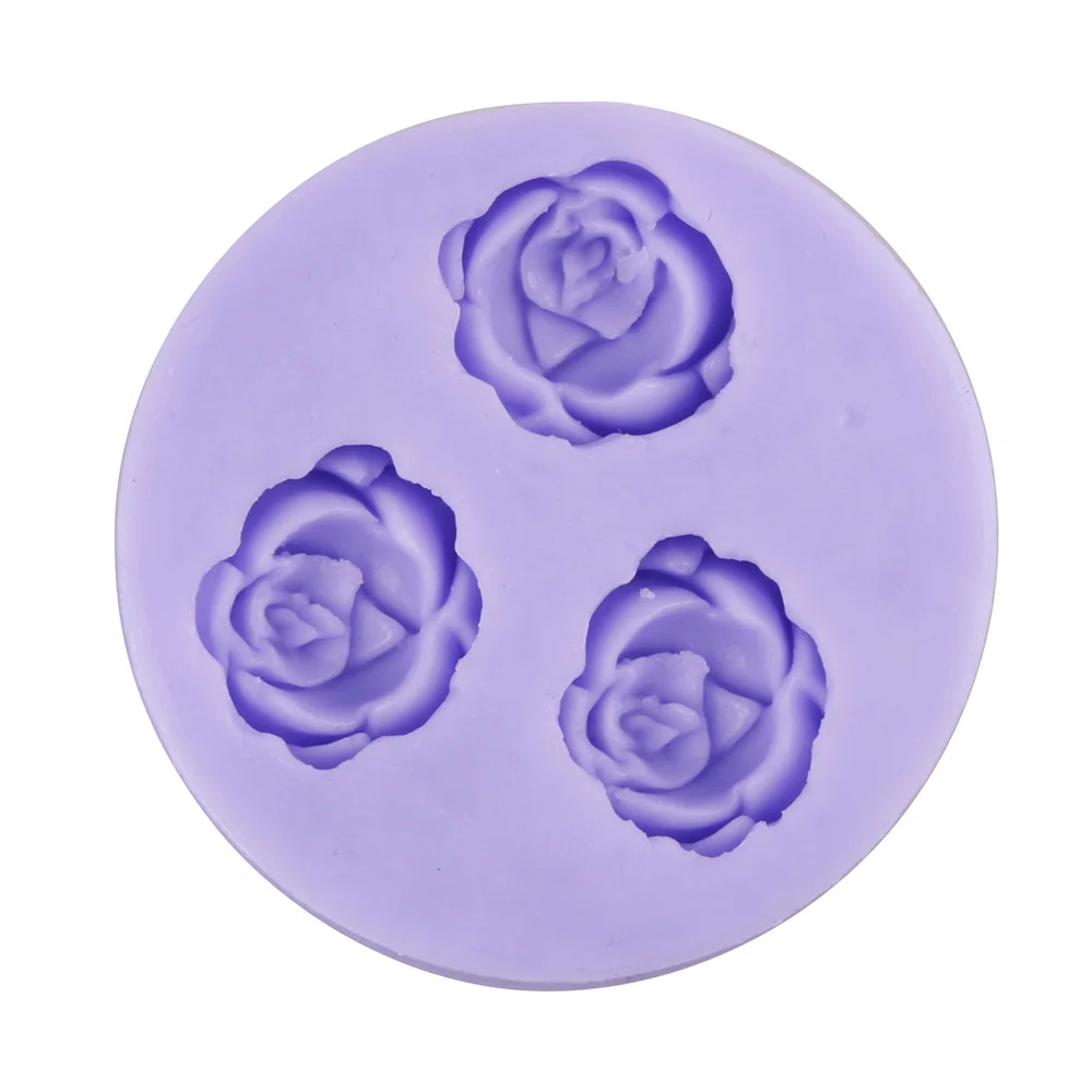 

Random Color Cake decorating tools 3D Rose Flower Silicone Mold Fondant Gift Decorating Chocolate Cookie Soap Clay Free shipping