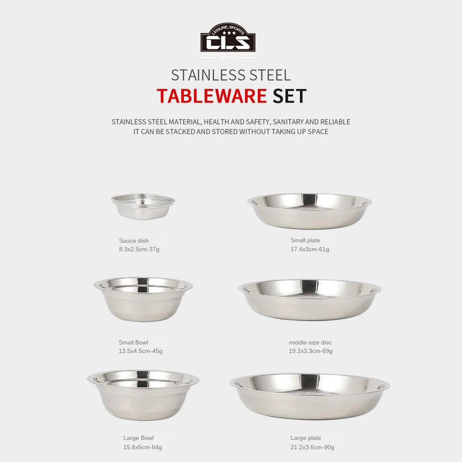 

Stainless Steel Outdoor 22 pcs Camping Plate Picnic Tableware Portable Cookware