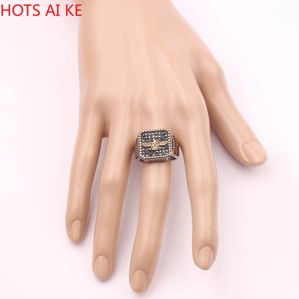 

New Ring Character Retro Gold Islamic Men's Alloy Ring Hip Hop Jewelry Gift