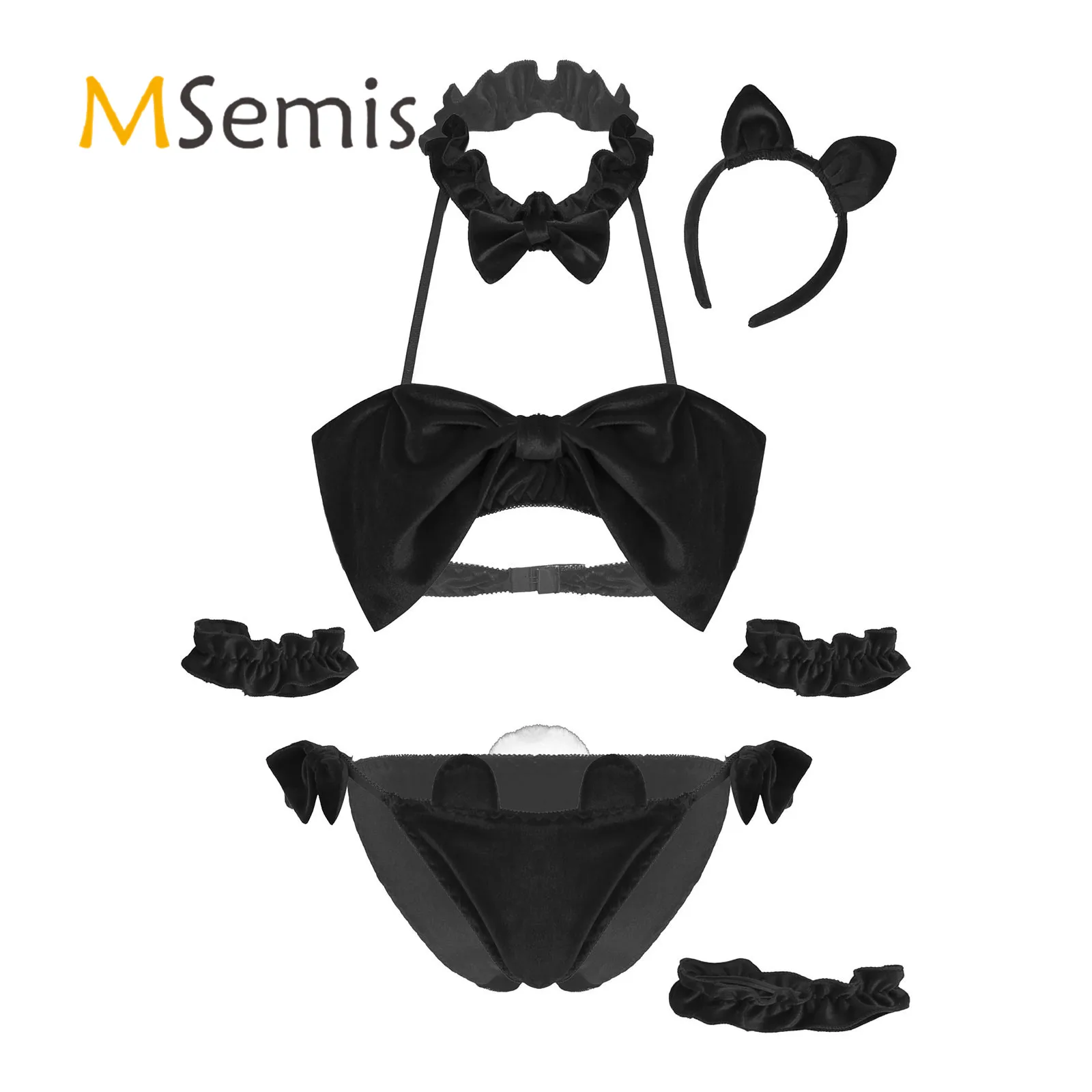 Женское Эротическое нижнее белье костюм кролика для ролевых игр сексуальный