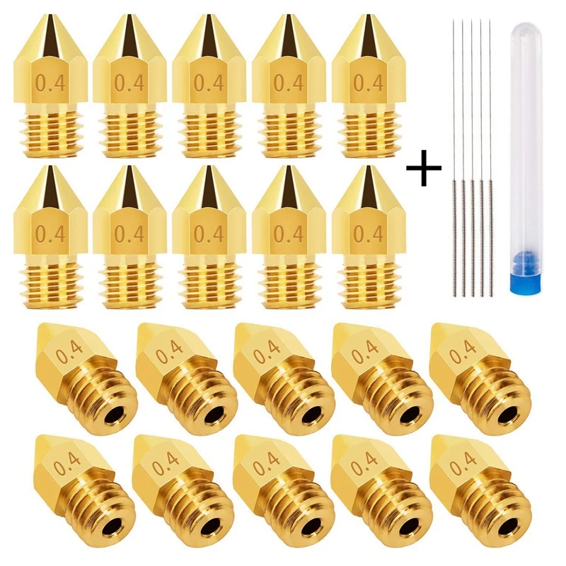 

3D Printer Nozzle MK8 Extruder Nozzle for Makerbot Creality CR-10 Ender 3 5