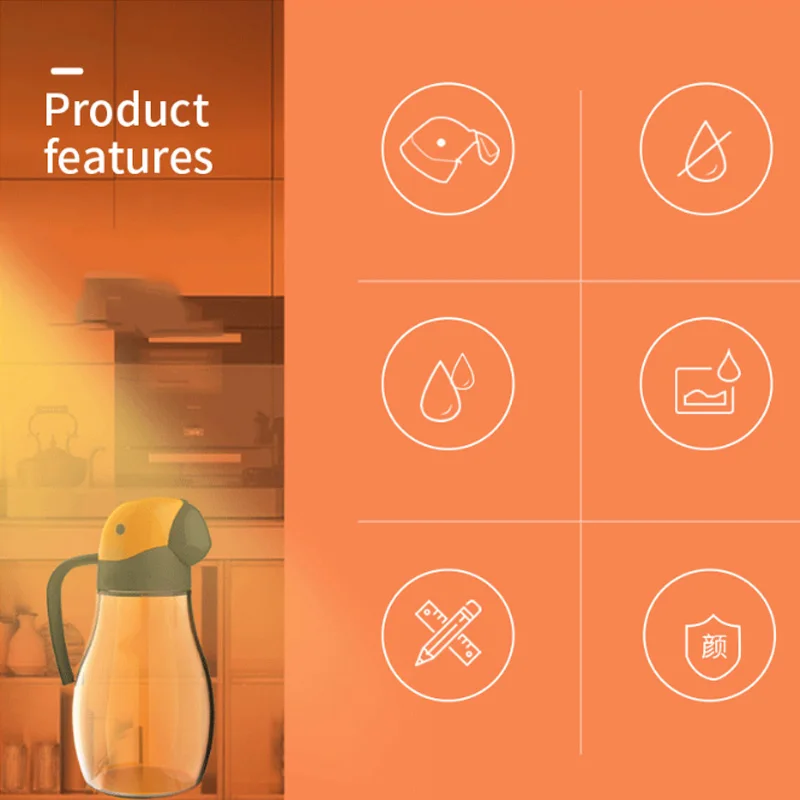 Автоматический открывающийся Герметичный Стеклянный Горшок для масла Бытовая