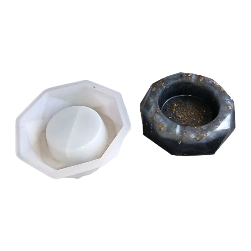 

DIY Crystal Epoxy Resin Mold Round/Square/Rhombus/Polygon Ashtray Silicone Mould