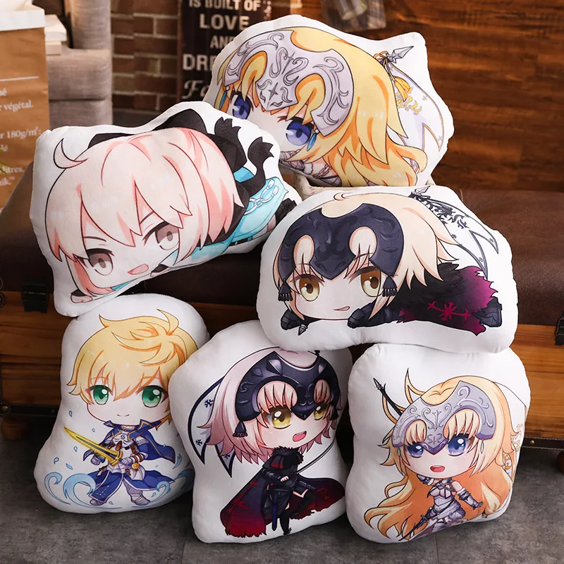

Fate Grand Order Throw Cushion 45Cm Anime 2 Side Print Pillows Saber Alter Attila Mash Kyrielight Cos Cute Plush Toy Home Decor