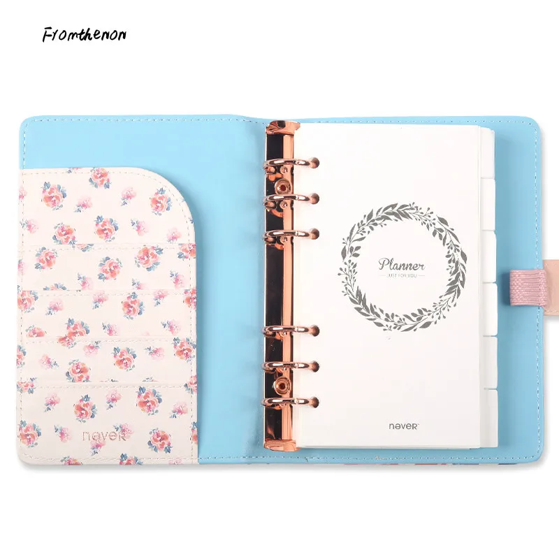 Цветочный кожаный чехол переплет блокнот журналы еженедельник Органайзер А6