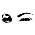 Женские виниловые Стикеры для салонов красоты, черныесеребряные Стикеры для автомобиля, не выцветающие солнцезащитные водонепроницаемые 18 см * 6 см