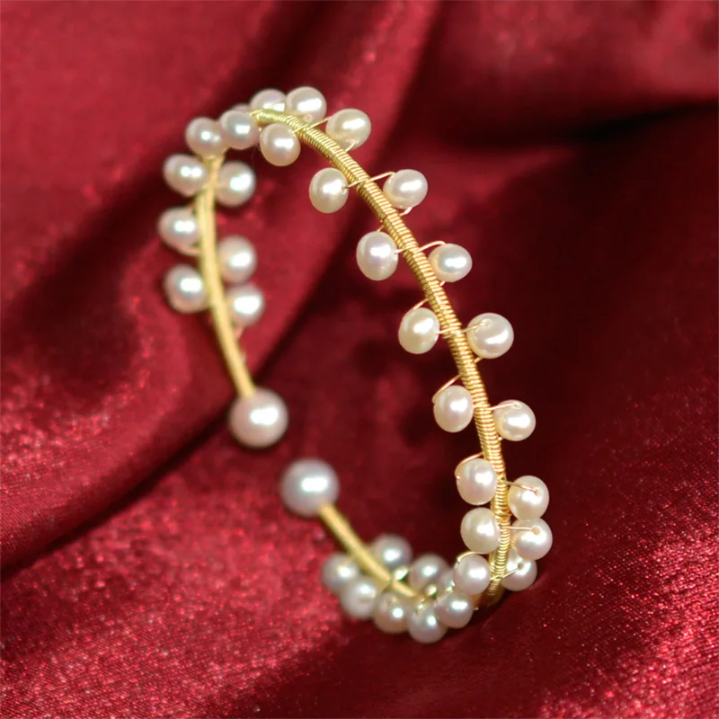 Женский браслет из натурального пресноводного жемчуга | Украшения и аксессуары