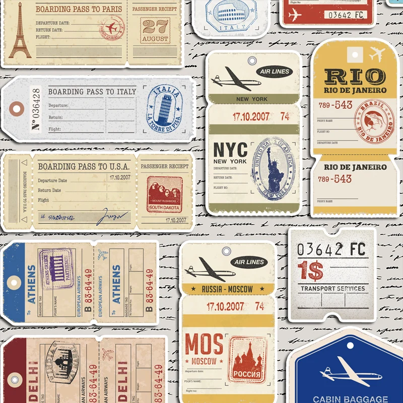 21 шт. билет этикетка Стикеры s ремесла и Скрапбукинг декоративная наклейка на