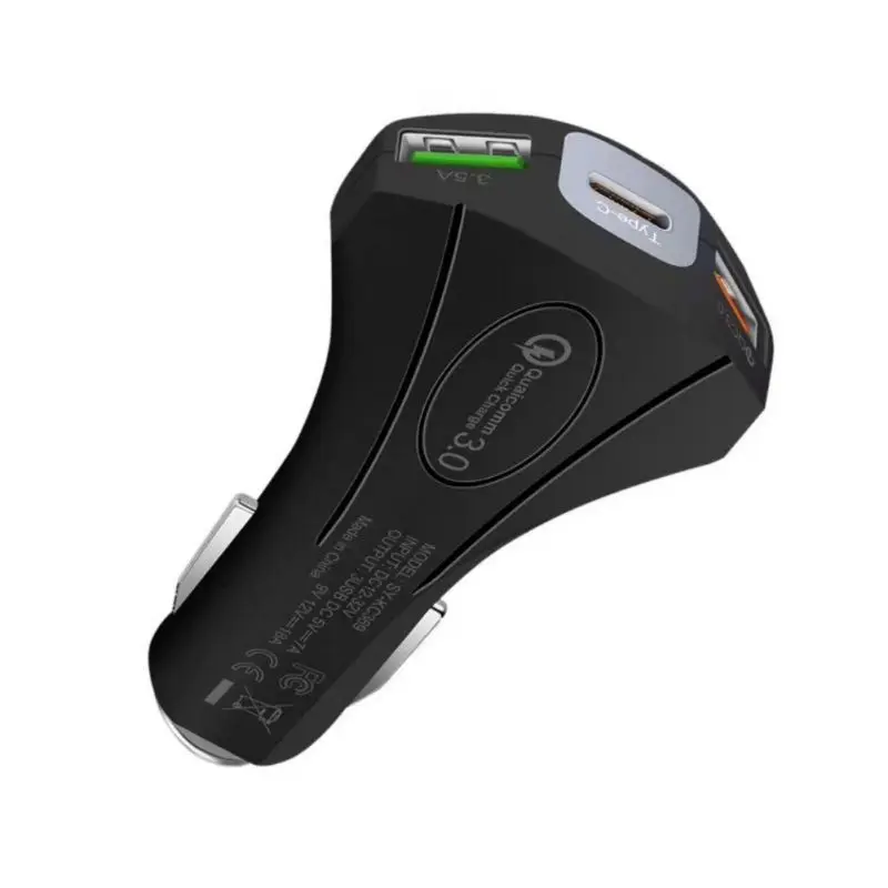 Автомобильное зарядное устройство с двумя разъемами Usb C супер быстрый выдвижной