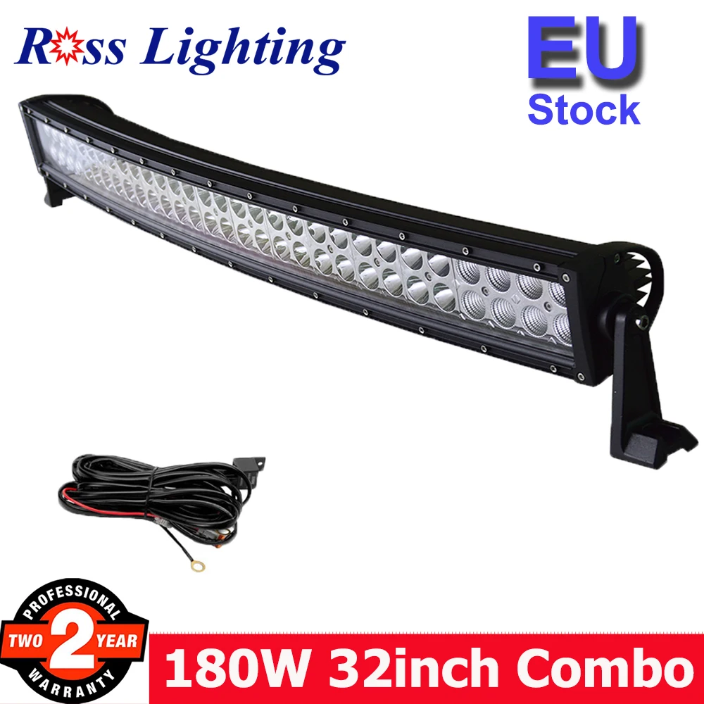 32 дюймов 180 Вт внедорожный изогнутый светодиодный светильник бар рабочий с