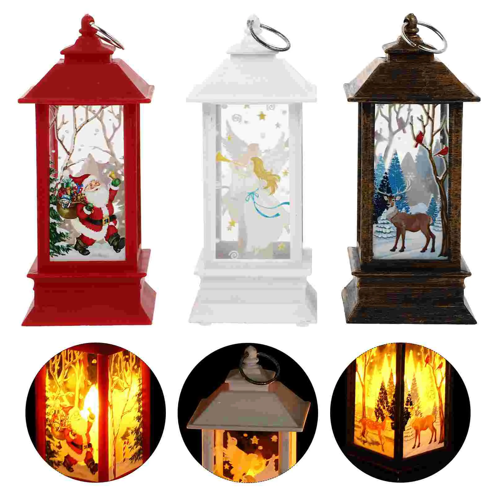 

3pcs Desktop Decorative LED Candle Night Lights Xmas Design Luminous Lamp