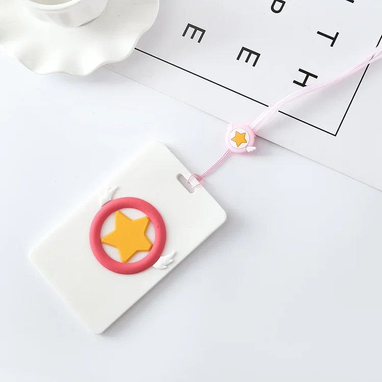 Cardcaptor Sakura Card Captor мультфильм розовый брелок подвеска держатель идентификатор автобуса банковская карта Монета из искусственной кожи подвески-безделушки подарок