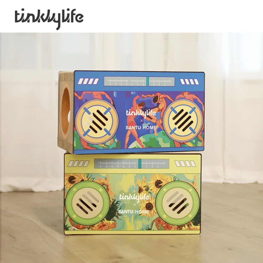 

SANTU ART RADIO STYLE CAT HOUSE AND SCRATCHER
