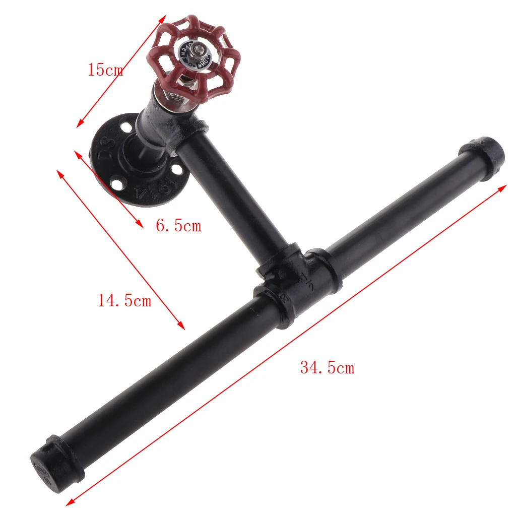 Промышленная Ретро железная труба настенный держатель рулона туалетной бумаги