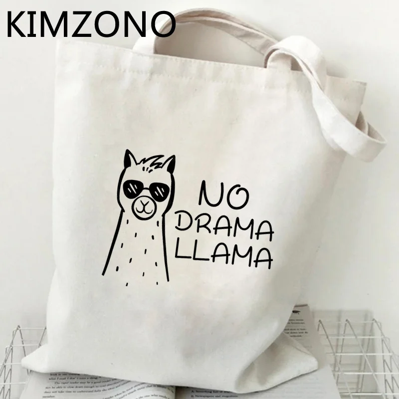 

Alpaca Llama shopping bag bolsa eco recycle bag cotton bolsas de tela handbag bag foldable bolsas ecologicas reciclaje sacola