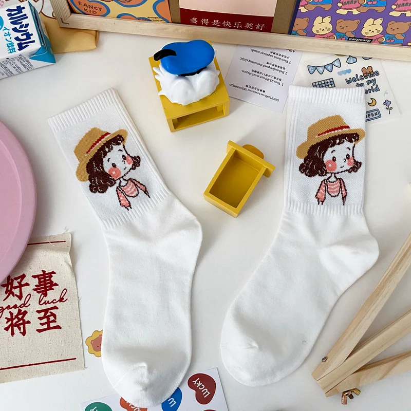 

Cute Japanese women's socks Women Cotton socks 2020 New Style Autumn and Winter Cartoon All-match Students' Socks women