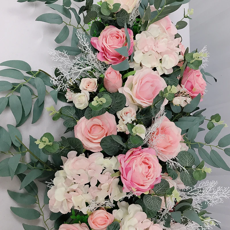 HVAYI Artificial Rose Flower Row Small Corner Flowers Table Runner pink Silk Fake Wedding DIY Home Garland Decor Flores | Дом и сад