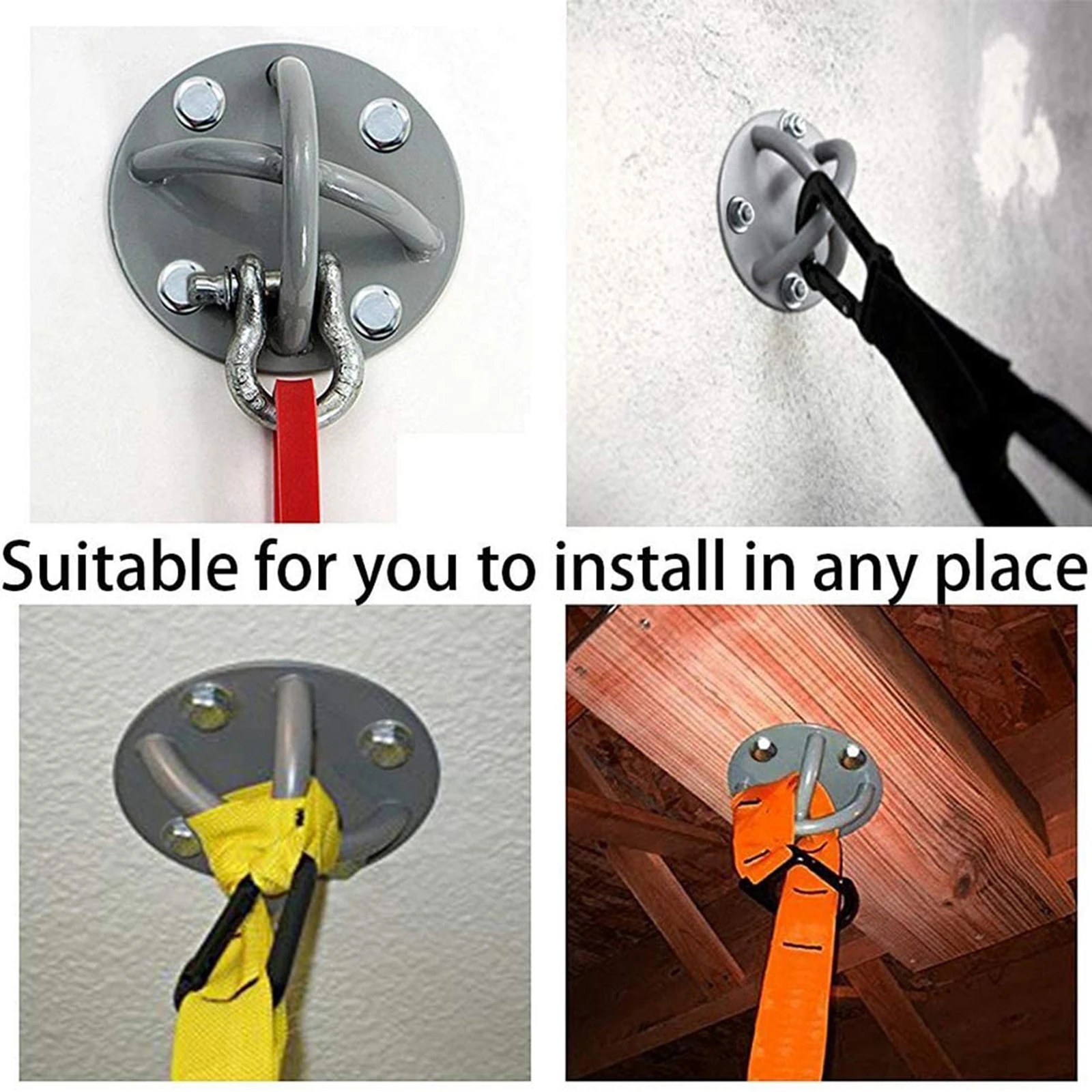 Крепкий Потолочный крюк для йоги стальные подвесные ремни гимнастические кольца