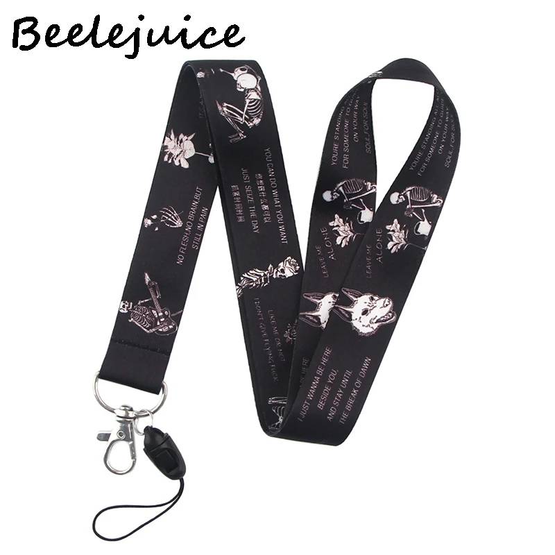 

Skeleton Skull Love Lanyard Badge ID Mobile Phone Rope Key Lanyard Neck Straps Accessories Webbings Wibbons Accessories Gifts
