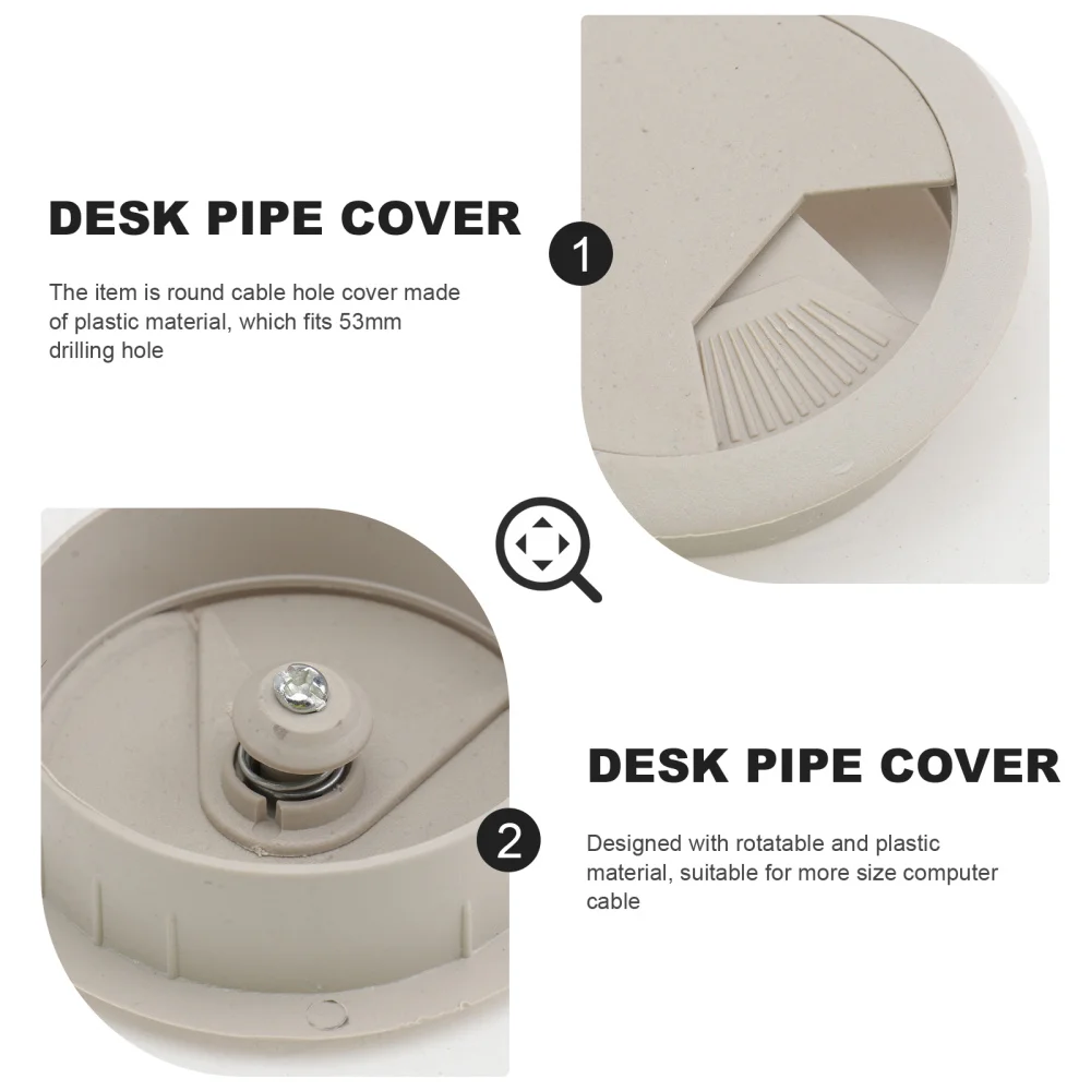 10 шт. чехол для кабеля диаметром 50 мм (серый белый)|Крышки с прорехами проводов| |