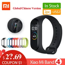 Глобальная версия Xiaomi mi Band 4 смарт-браслеты mi band 4 браслет пульсометр фитнес 135 мАч цветной Bluetooth 5,0 китайская версия