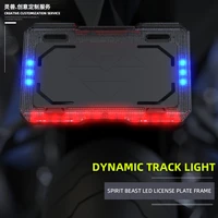 led license plate frame modification accessories motorcycle bracket scooter license plate light illuminated with tail plate