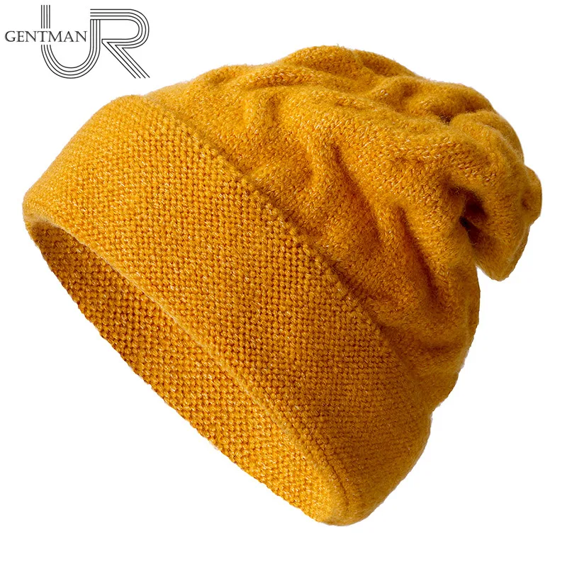 Женская вязаная шапка из кроличьего меха ярких цветов|Женские Skullies и шапочки| |